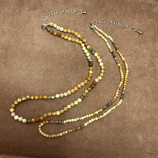 Collier Pierre Naturelle Grenat Vert