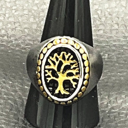 Bague Chevalière En Acier Inoxydable Arbre De Vie