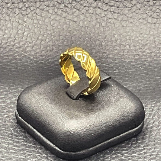 Bague En Acier Doré