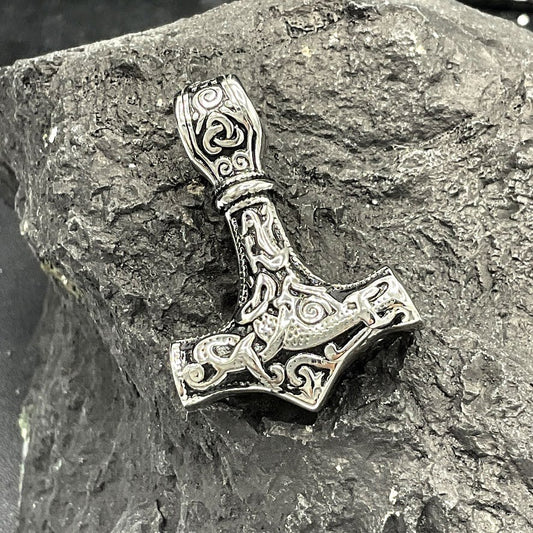 Pendentif Acier Inoxydable Hache Style Gothique