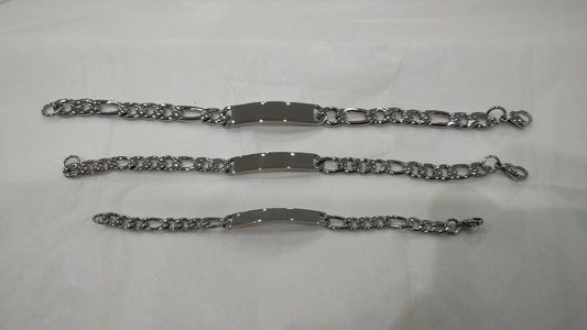 Bracelet Homme Acier Inoxydable Figaro Identité
