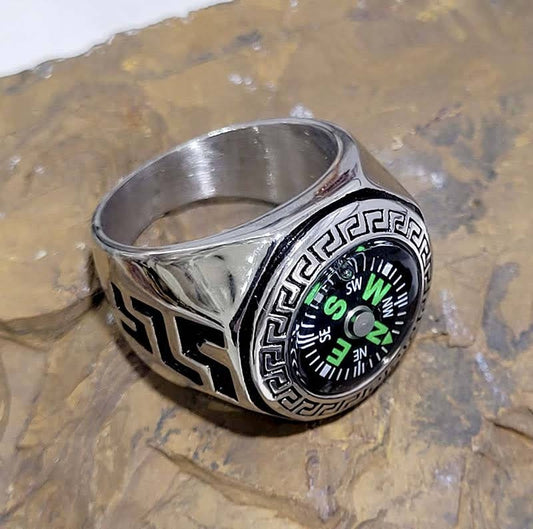 Bague Chevalière En Acier Inoxydable