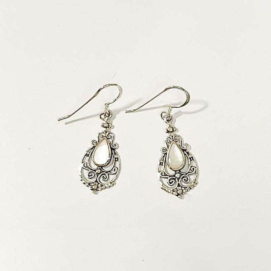 Boucles D'Oreilles Argent 925 Nacre