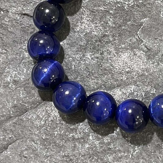 Bracelet Pierre Naturelle Oeil Tigre Bleu