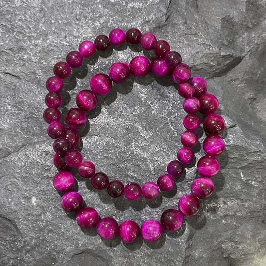 Bracelet Pierre Naturelle Oeil Tigre Rose
