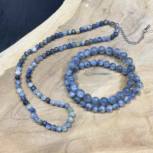 Collier Pierre Naturelle Cyanite 5Mm