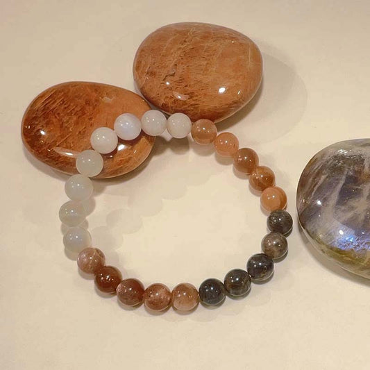 Bracelet Pierre Naturelle Pierre De Lune Et Pierre De Soleil