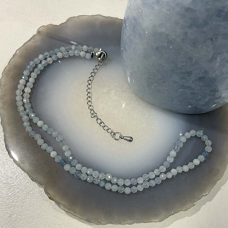 Collier Pierre Naturelle Aigue Marine