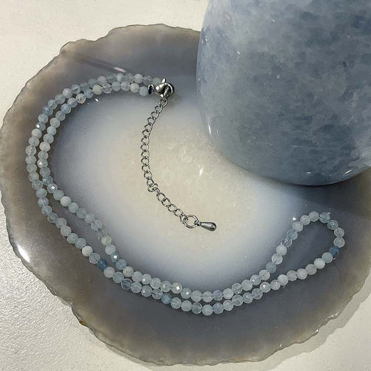 Collier Pierre Naturelle Aigue Marine