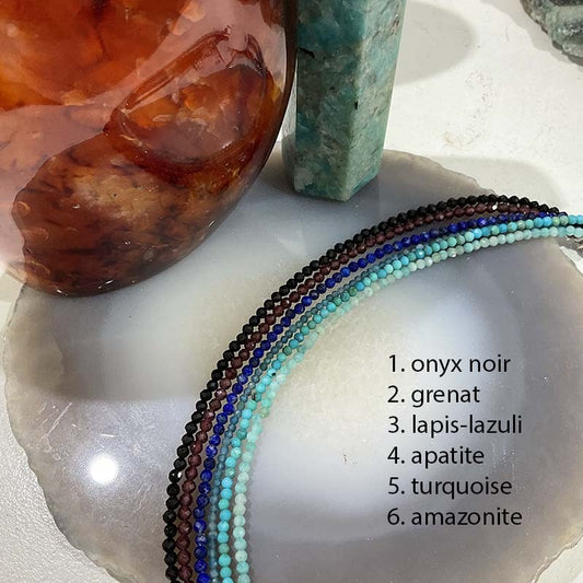 Collier Câblé Pierre Naturelle