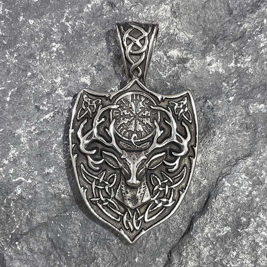 Pendentif Acier Inoxydable Blason Renne