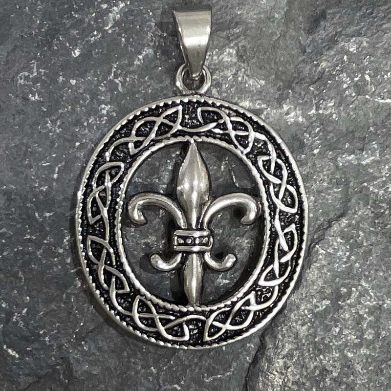 Pendentif Acier Inoxydable Fleur De Lys
