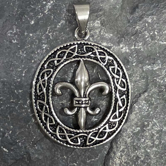 Pendentif Acier Inoxydable Fleur De Lys