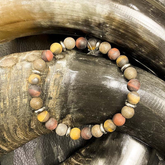 Agrandir L'Image Bracelet Homme Pierre Naturelle Et Acier