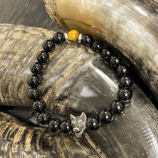 Bracelet Homme Pierre Naturelle Et Acier