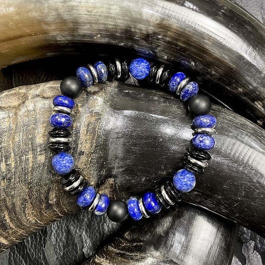Bracelet Homme Pierre Naturelle Et Acier