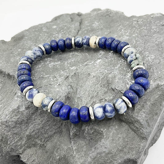 Bracelet Homme Pierre Naturelle Et Acier