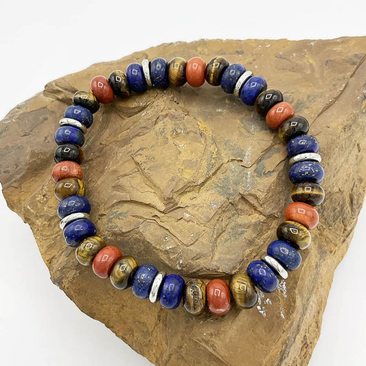 Bracelet Homme Pierre Naturelle Et Acier