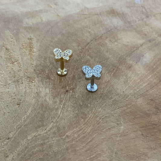 Piercing D'Oreille Papillon Tragus Lobe