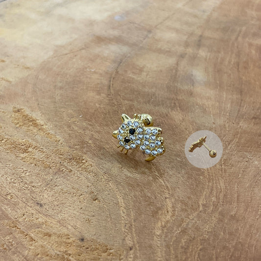 Piercing D'Oreille Chat Cliquable