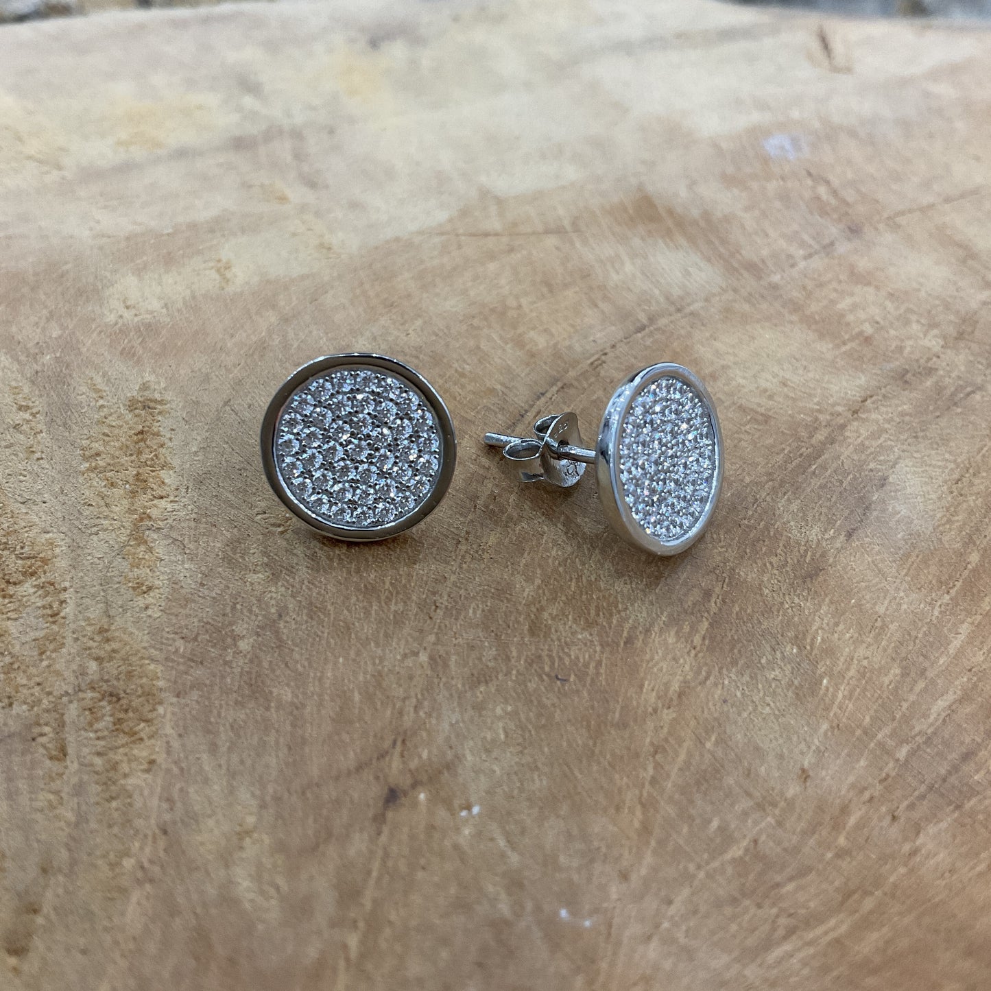 Boucles D'Oreilles Argent Rhodié CZ