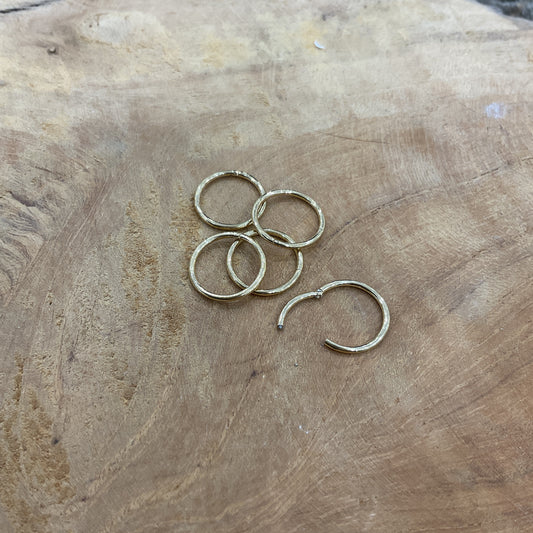 Piercing Anneau Cliquable Acier Inoxydable Doré 1.00mm