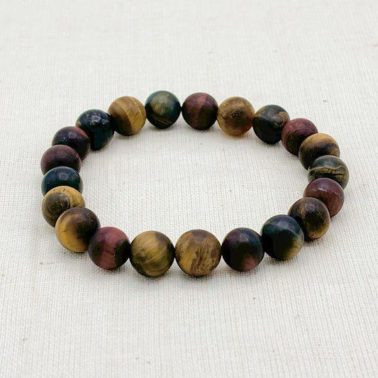 Bracelet Pierres Naturelles Mates 3 Yeux