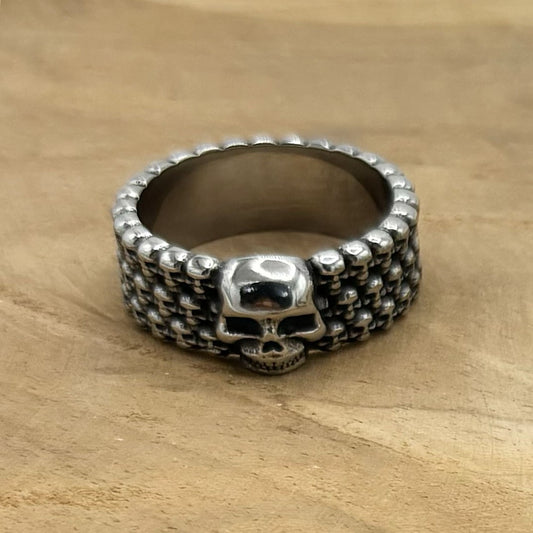 Bague Tête De Mort En Acier Inoxydable