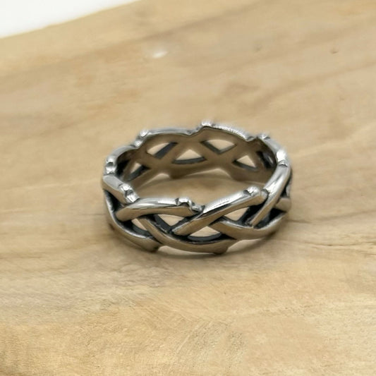 Bague En Acier Inoxydable Motif Épine