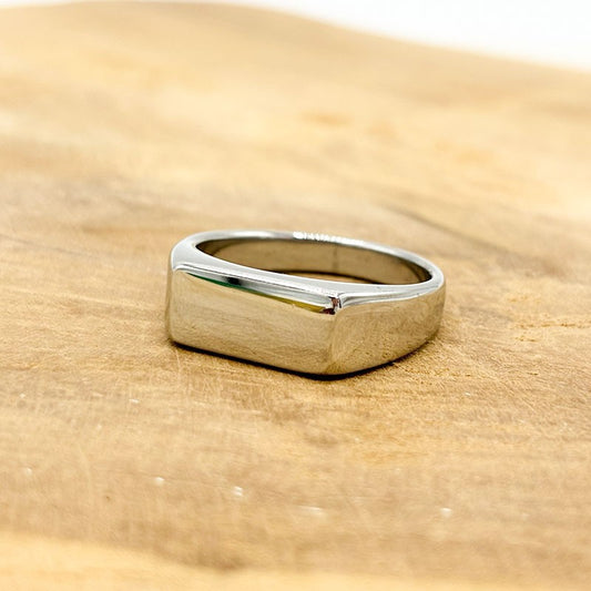 Bague En Acier Inoxydable Blanc