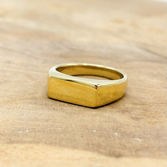 Bague En Acier Inoxydable Doré