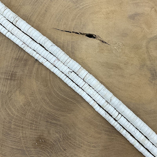Fil De Pierre Naturelle En Howlite Blanc