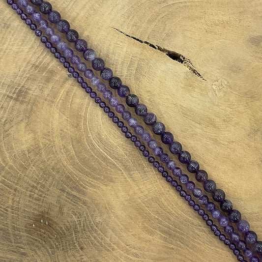 Fil De Pierre Naturelle En Amethyste