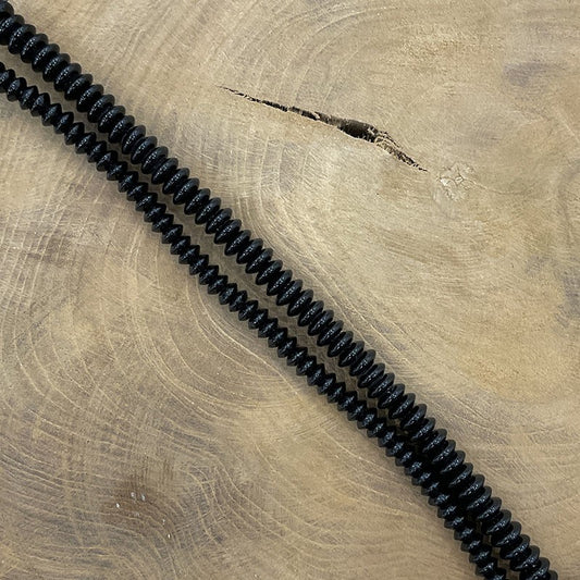 Fil De Pierre Naturelle En Agate Noir Bouton