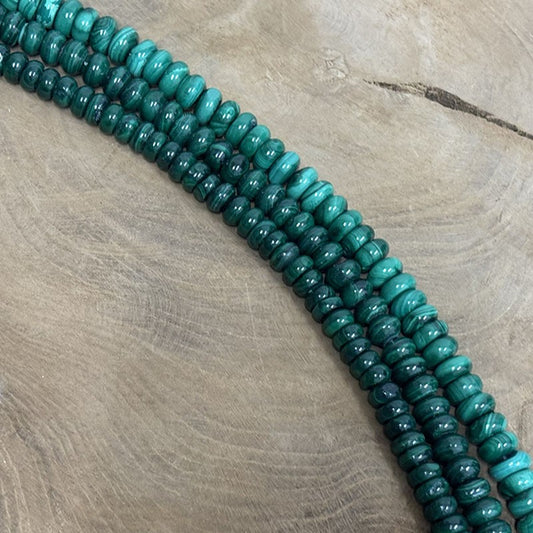 Fil De Pierre Naturelle En Malachite