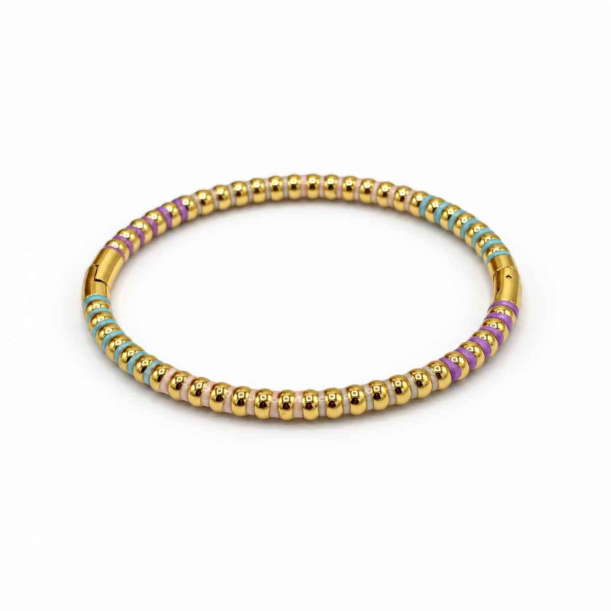 Bracelet Jonc Doré Coloré