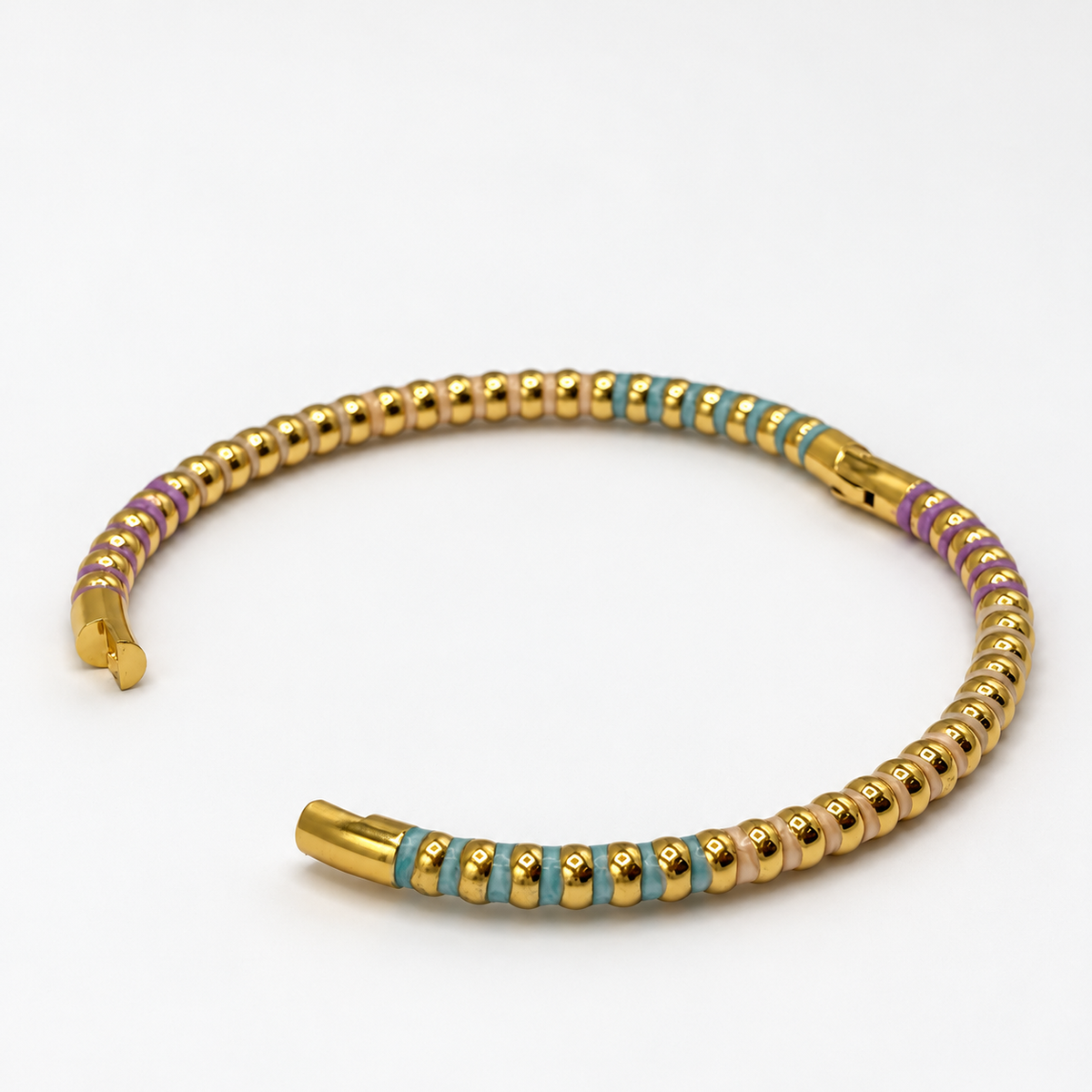 Bracelet Jonc Doré Coloré