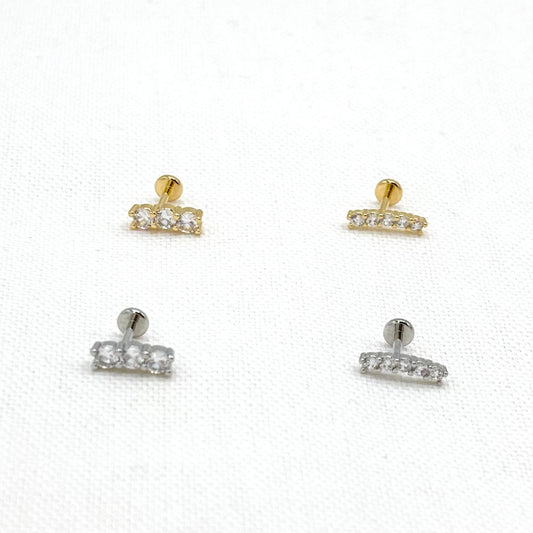 Piercing Labret Acier Chirurgical Vissage Interne