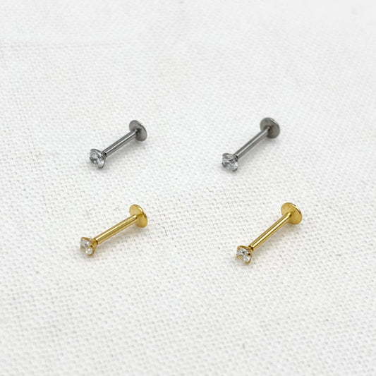 Piercing Labret Acier Chirurgical Vissage interne