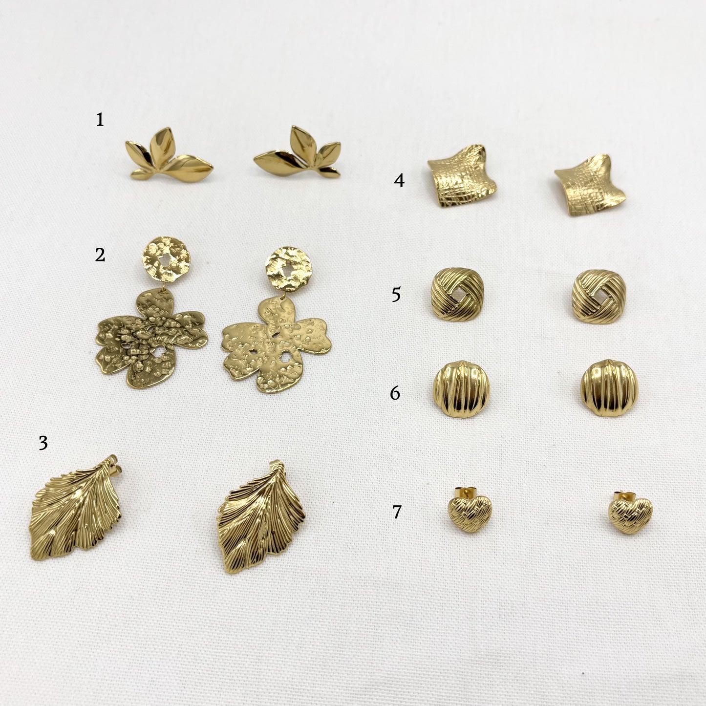 Boucles D'Oreilles Acier Inoxydable Doré