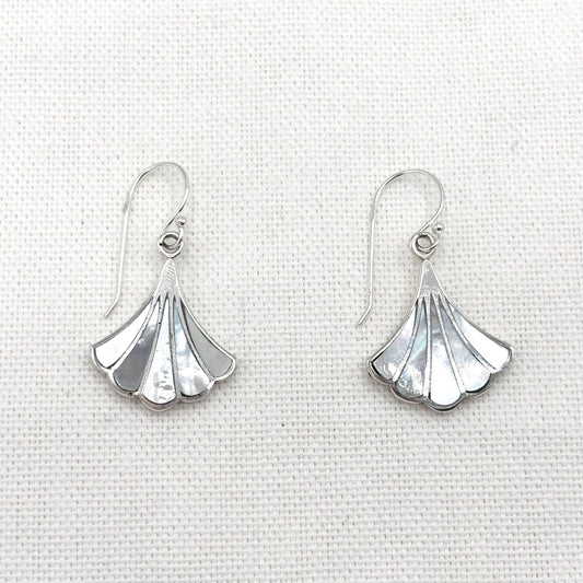 Boucles D'Oreilles Argent 925 Nacre Abalone
