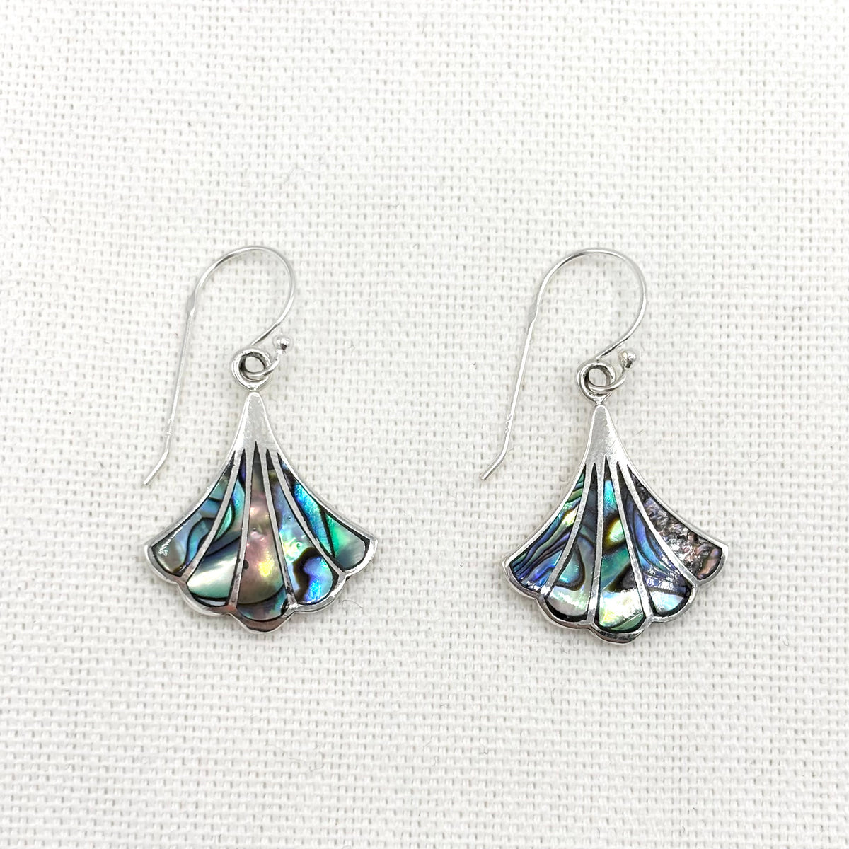Boucles D'oreilles Pendantes En Argent Et Nacre D'abalone - Neuf Sans Emballage