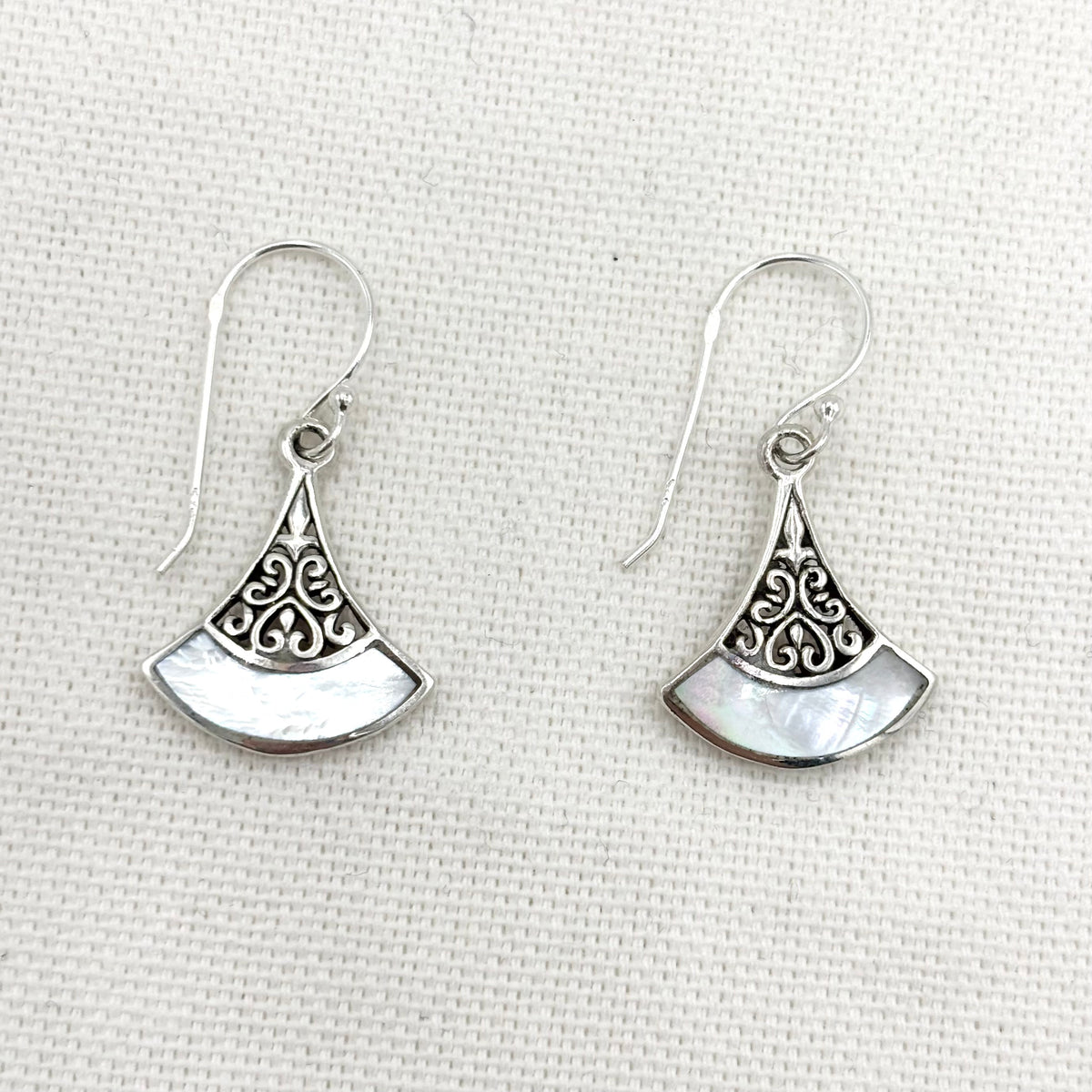 Boucles D'oreilles Nacre Abalone Naturelle - Argent 925 Plaqué - Fermoir Dormeuse - Marque L'Île Au Trésor - Neuf Avec étiquettes