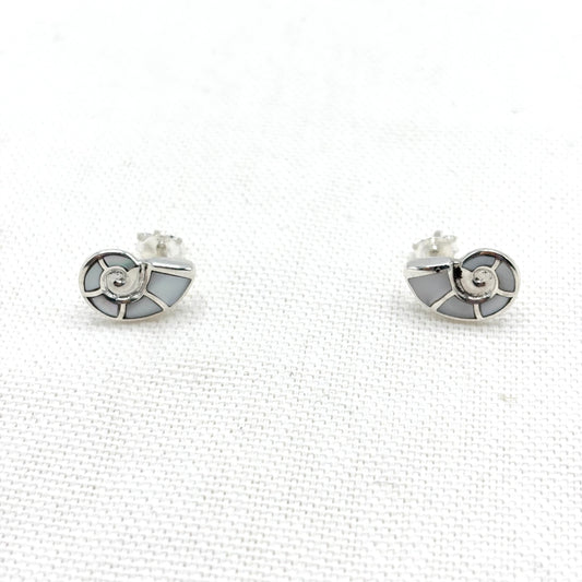 Boucles D'Oreilles Argent 925 Nacre Abalone