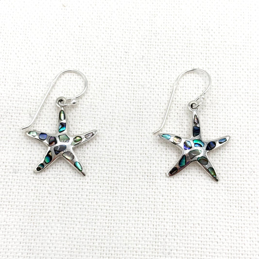 Boucles D'Oreilles Argent 925 Nacre Abalone