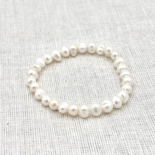 Bracelet Perle D'Eau Douce Perçage Horizontal