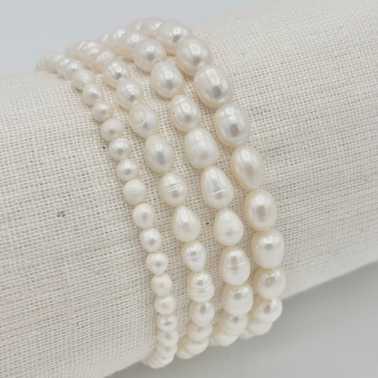 Bracelet Perle D'Eau Douce Perçage Vertical