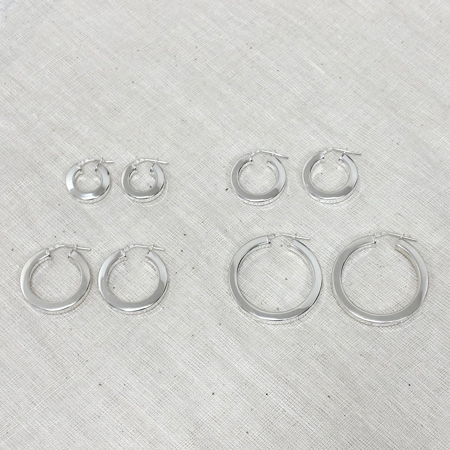 Boucles D'Oreilles Argent 925 Créoles