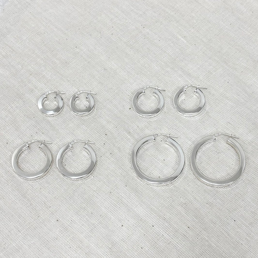 Boucles D'Oreilles Argent 925 Créoles