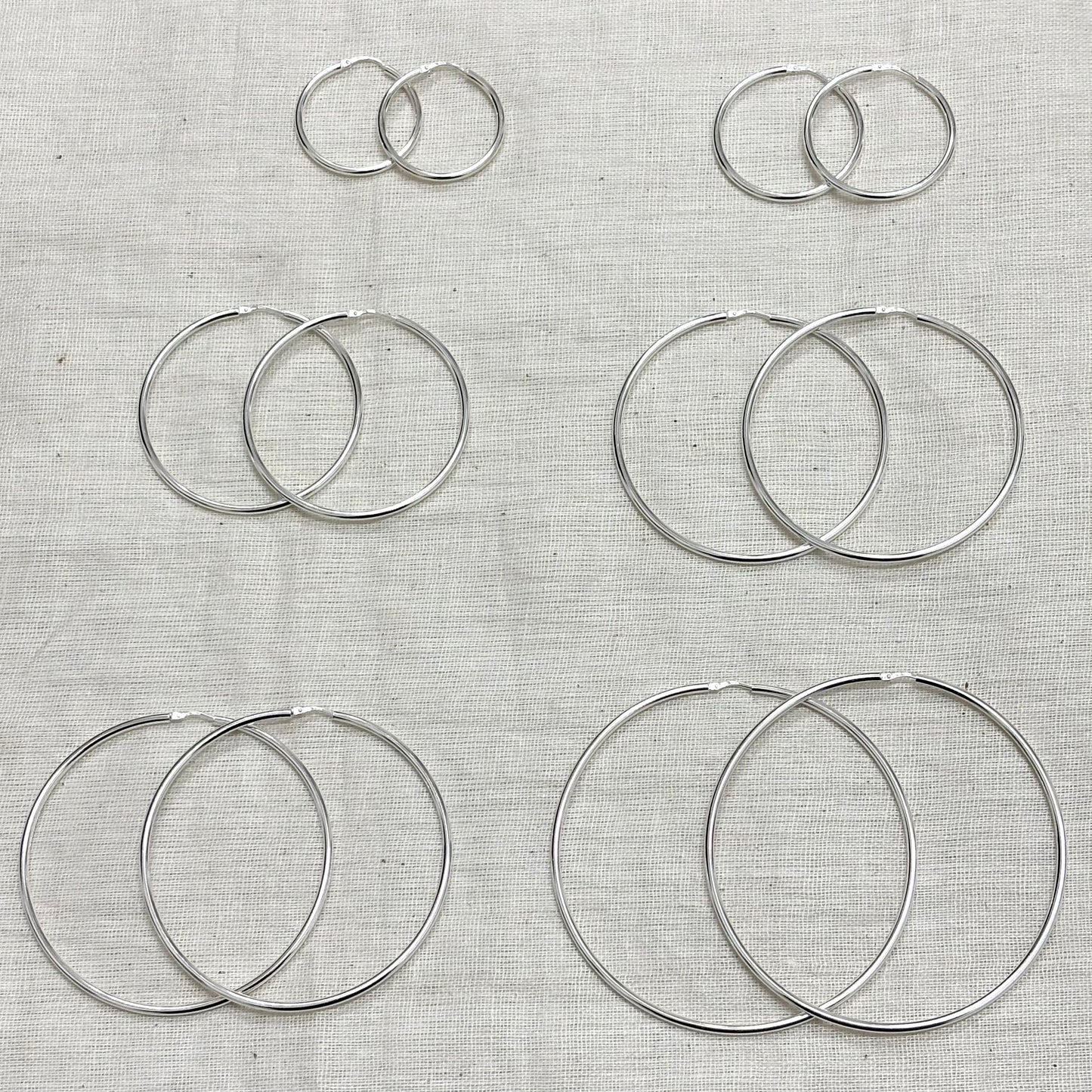 Boucles D'Oreilles Argent 925 Créoles